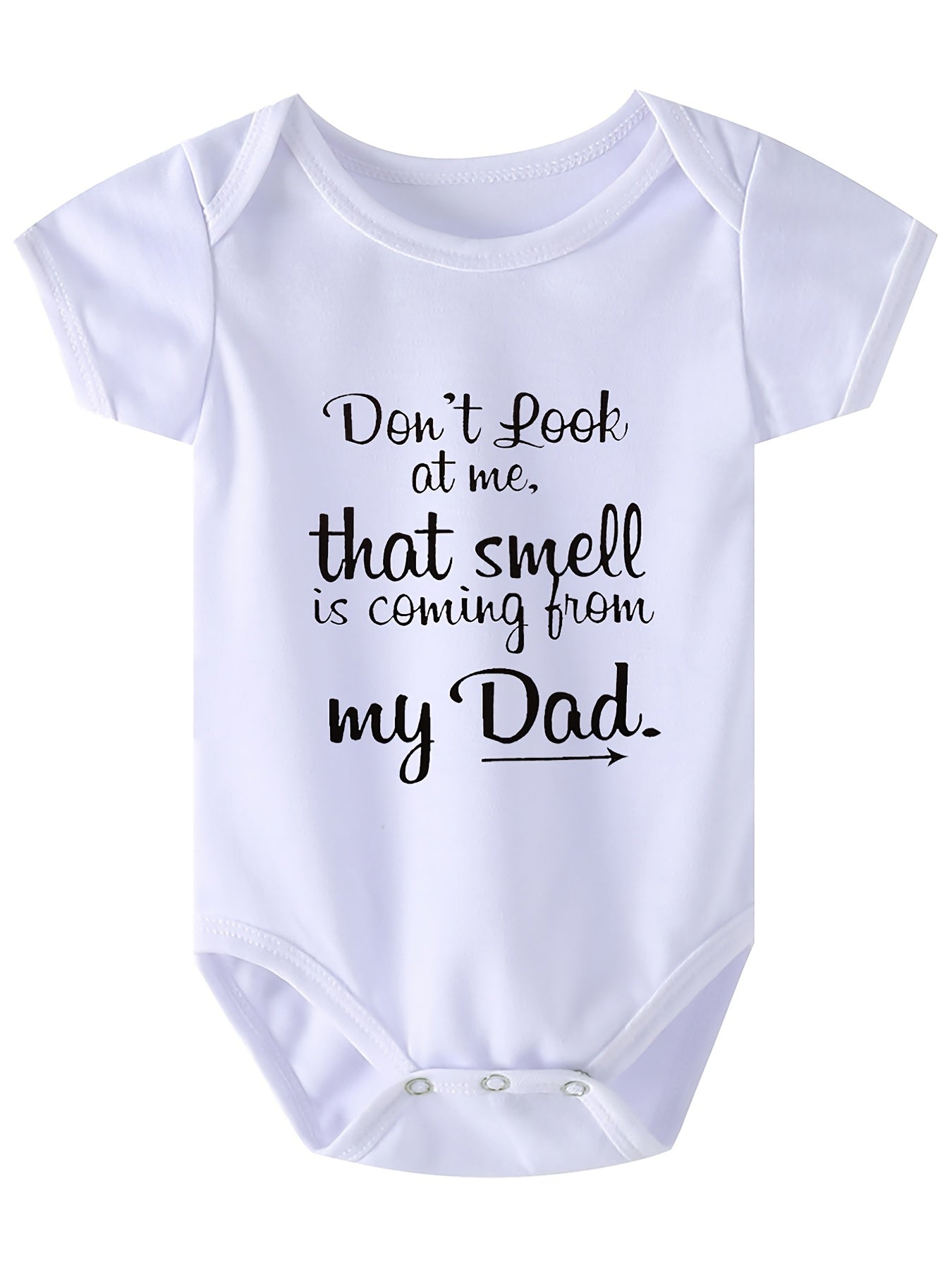 Girls Letter Print Short Sleeve Onesie - Pregnancy Announcement