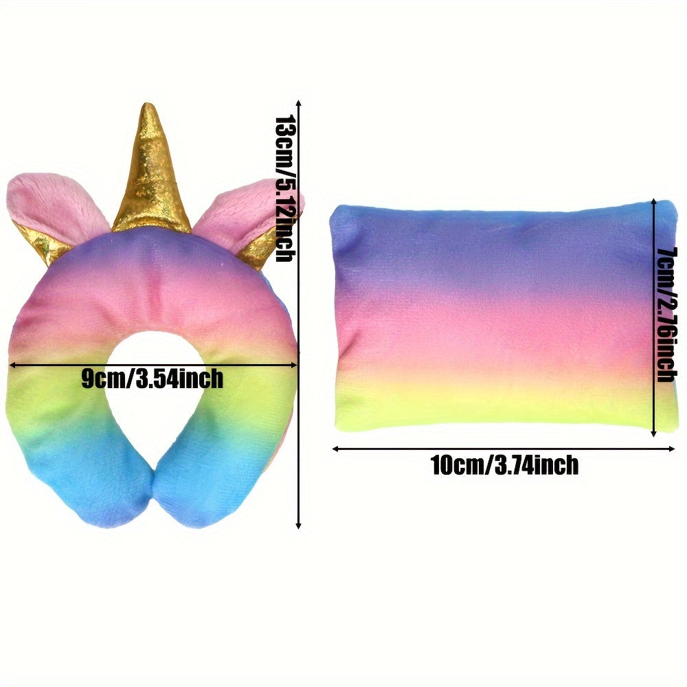 4pcs Doll Unicorn Costume Set with Sleeping Bag, Eye Mask, Pillow