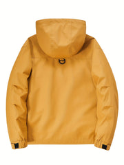 Men's Hooded Windbreaker Jacket for Autumn & Winter