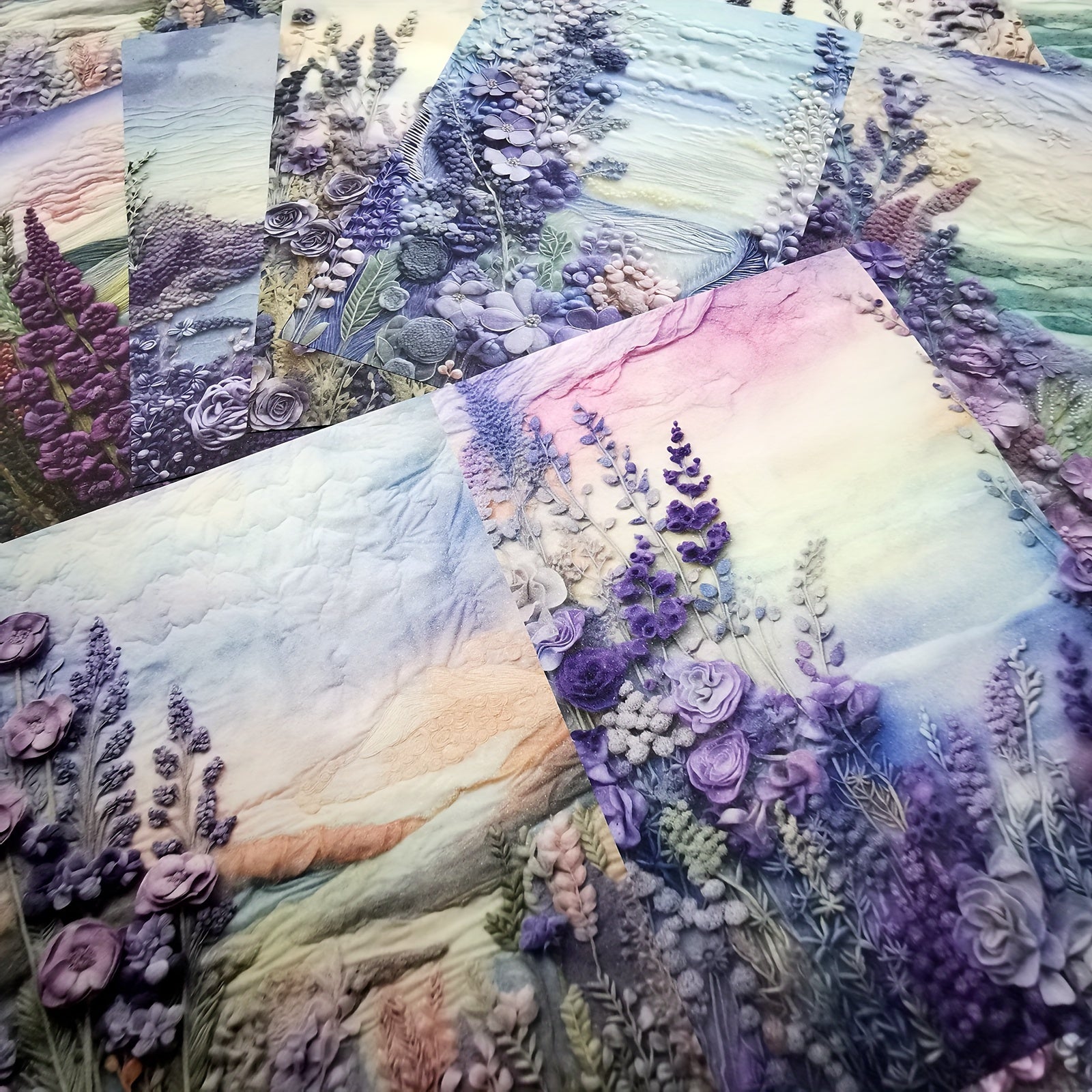 Vigus10pcs Lavender Manor A5 Size Paper