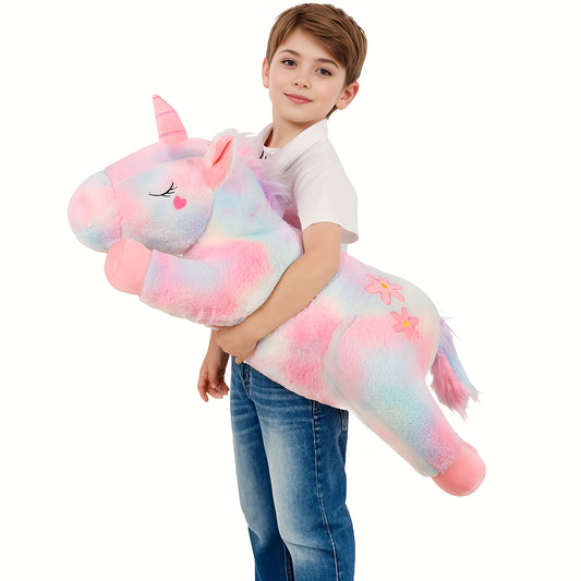 32 Inch Rainbow Unicorn Plush Toy - Colorful Stuffed Animal Gift