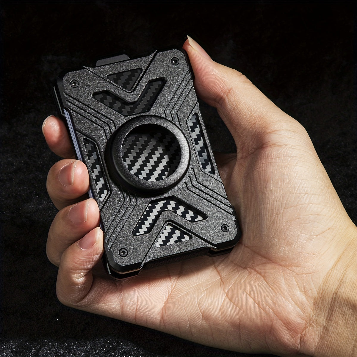 Men's RFID Blocking Aluminum Alloy Card Holder with Tracker Card