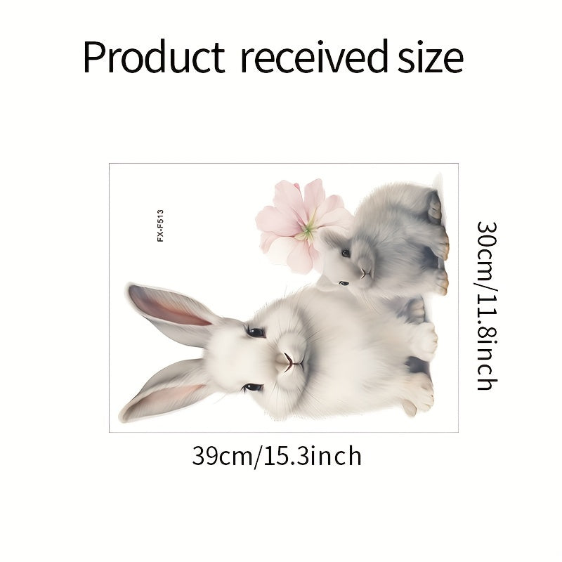 Rabbit Wall Decal Peel And Stick Removable Wall Sticker