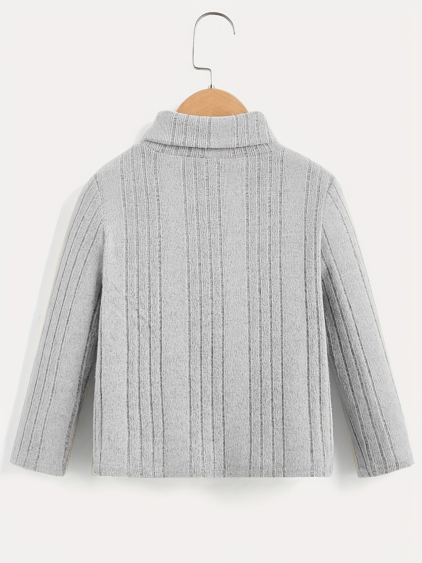 Boys Letter Print Sweater Round Neck Long Sleeve Knit Top