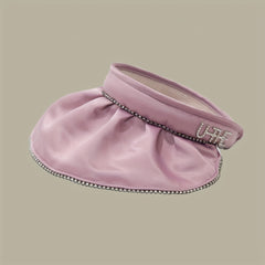 Casual Shell Visor Hat UV Protection Foldable Solid Summer Sun Hat For Women