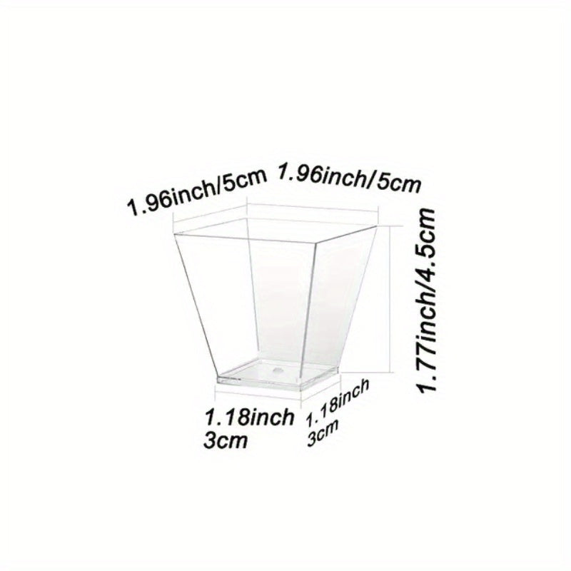 10pcs Square Mousse Cup Disposable Cake Cup Party Supplies