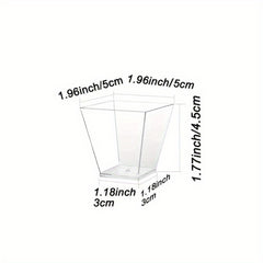 10pcs Square Mousse Cup Disposable Cake Cup Party Supplies