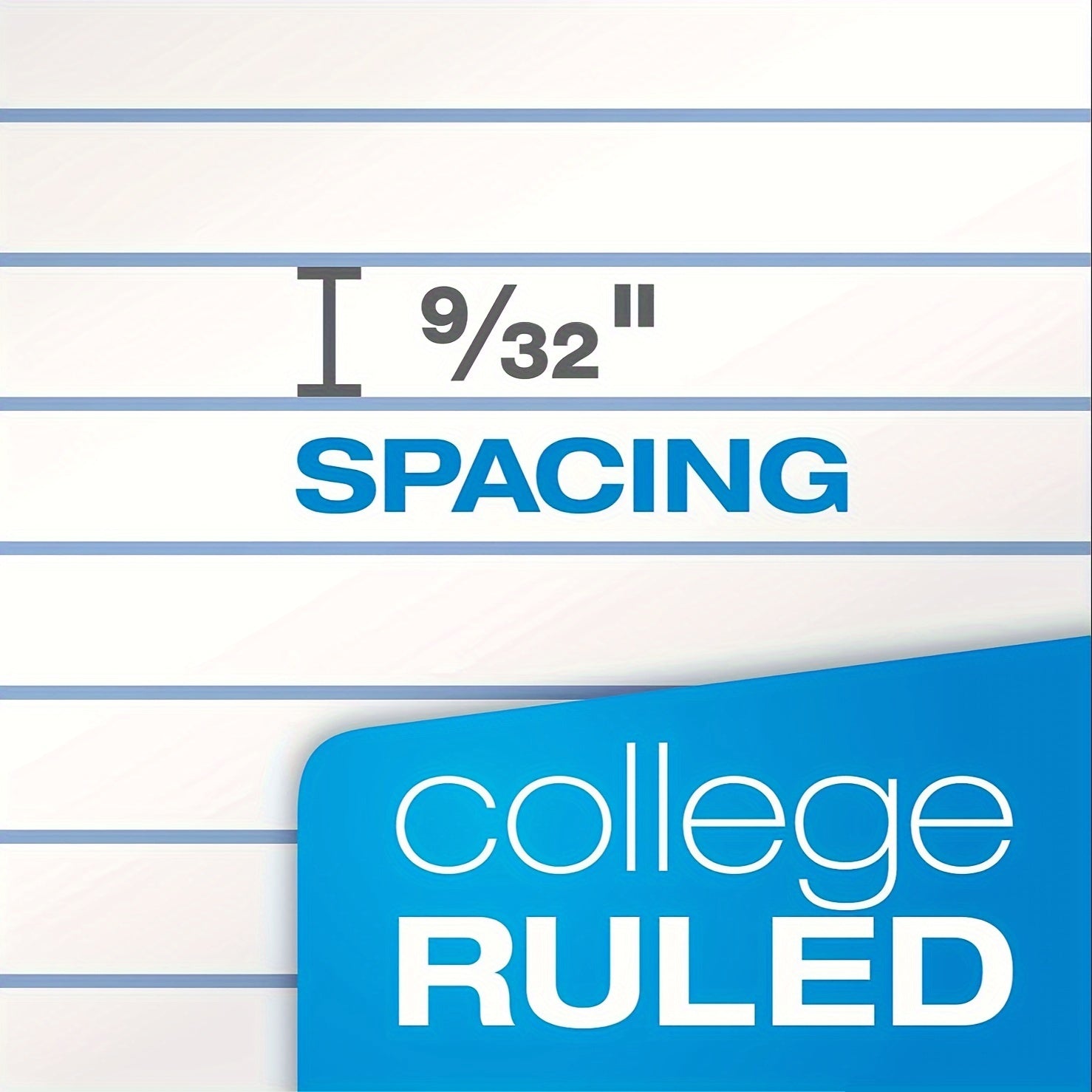 College Rule Filler Paper, 8.5x11, 3 Hole Punched, 100 Sheets/Pack