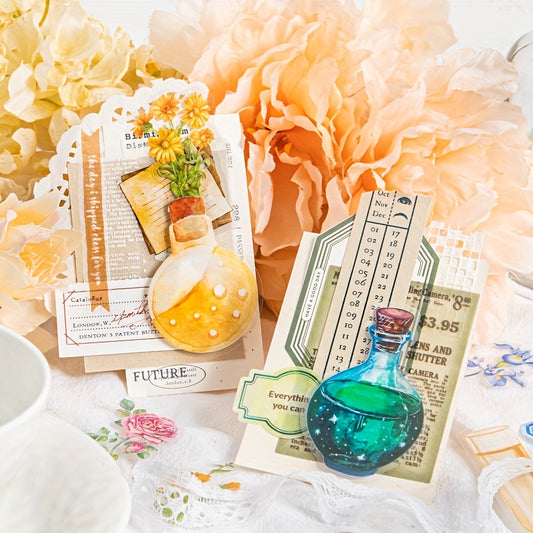 20pcs Dreamy Vintage Waterproof Stickers for DIY Decor Journaling Scrapbooking