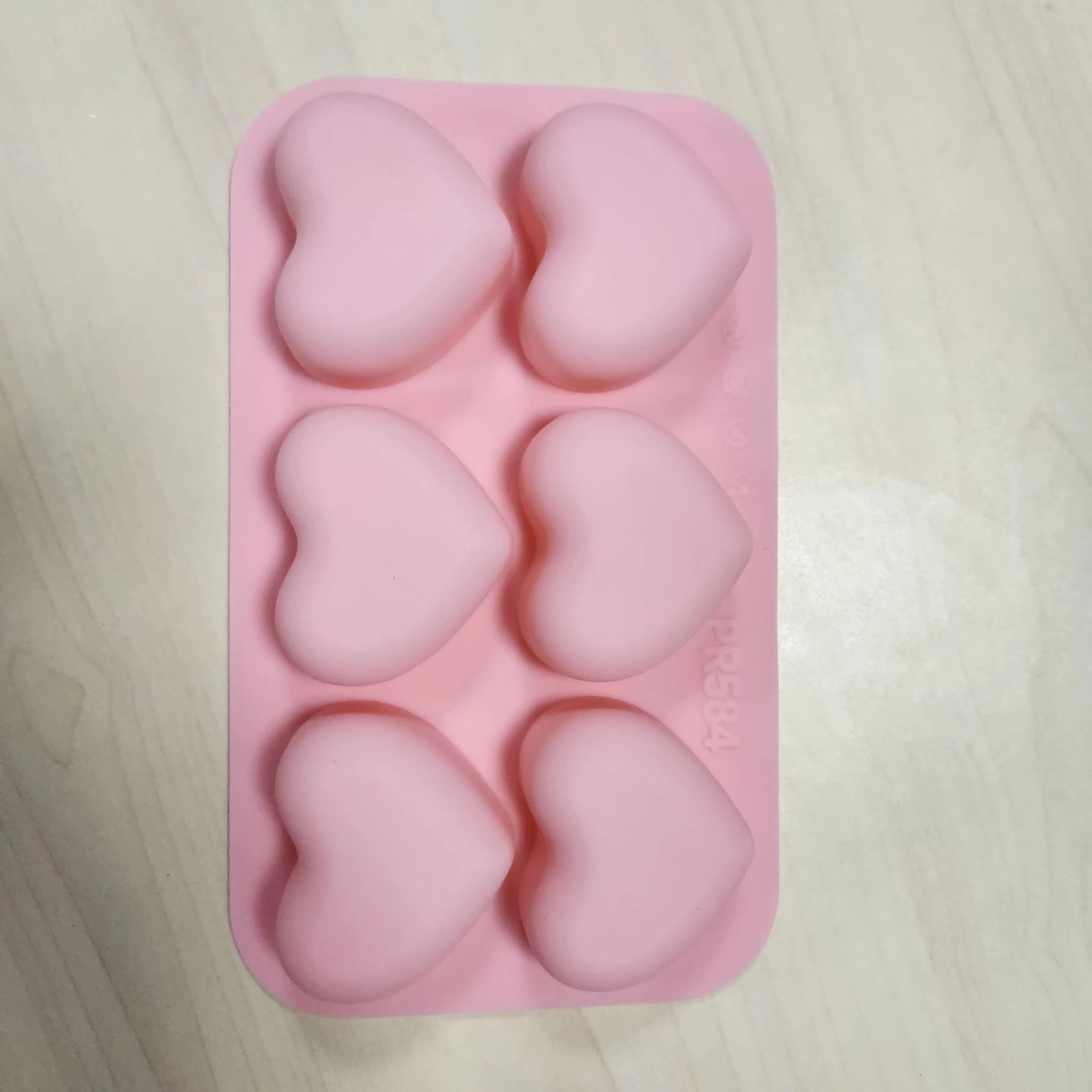 6 Cavities 3D Love Heart Silicone Cake Mold for Desserts