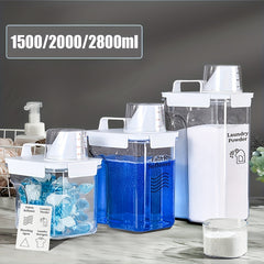 Laundry Detergent Storage Box with Lid Large Capacity Handheld Waterproof Labels