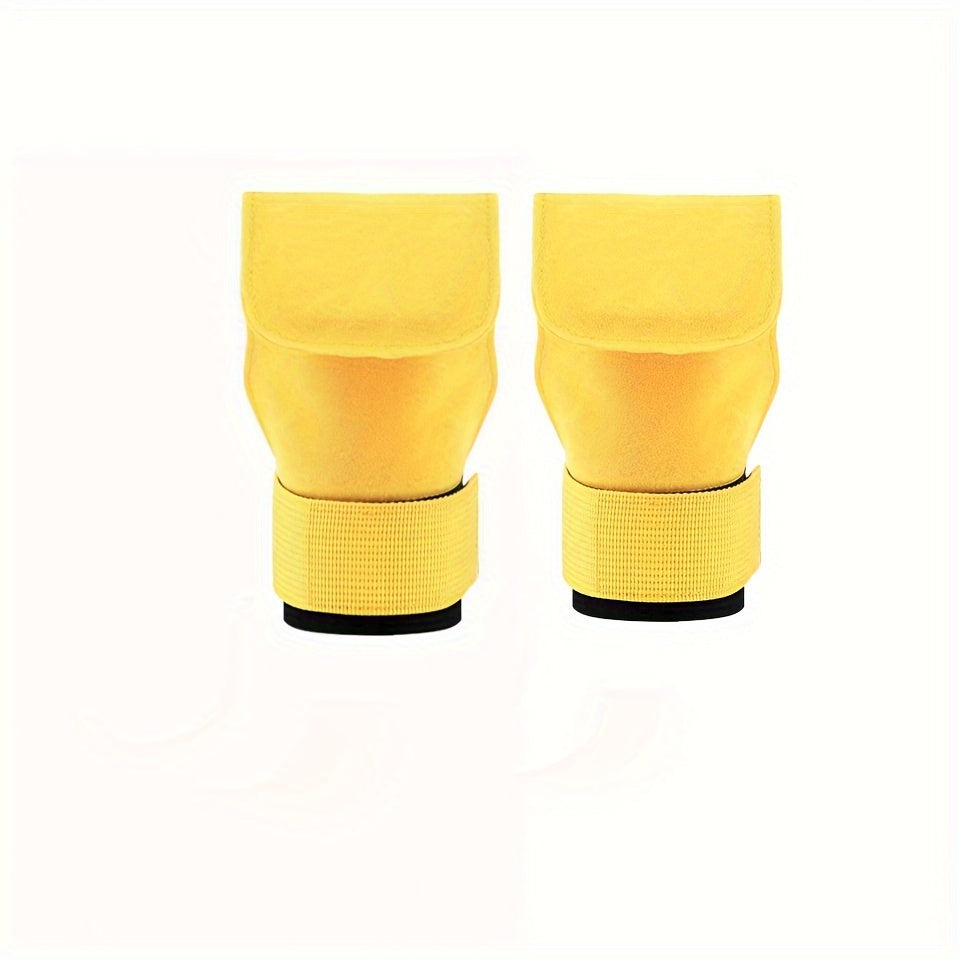 Strength Training Cowhide Palm Guard Weightlifting Wrist Guard Gloves