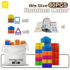 Magnetic Building Blocks Toy Colorful DIY Construction Block Stick