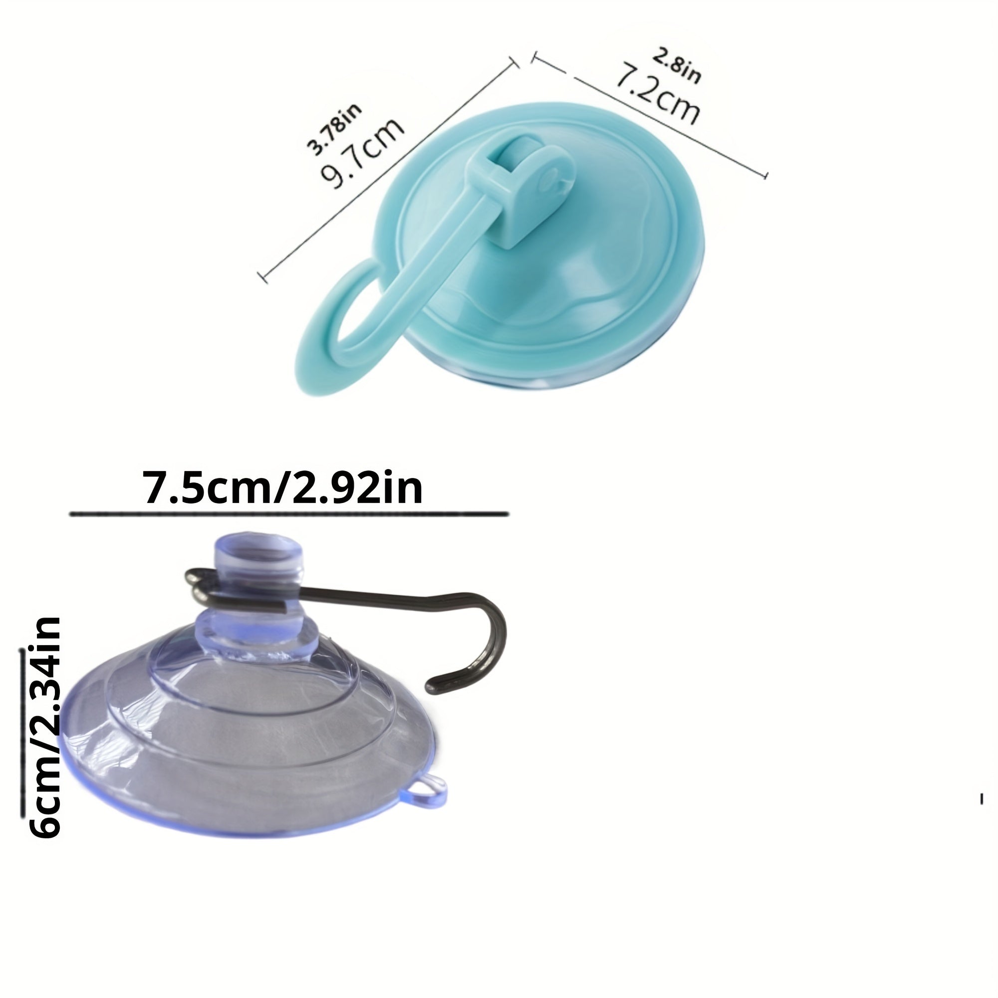 Small Transparent Suction Cup Hook for Glass Doors