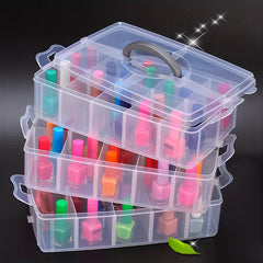 3 Tier 18 Grid Stackable Compartment Plastic Storage Box