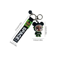 Space Bear Couples Keychain Pendant
