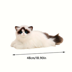 Ragdoll Cat Plush Toy Long Fur Stuffed Animal Mixed Colors