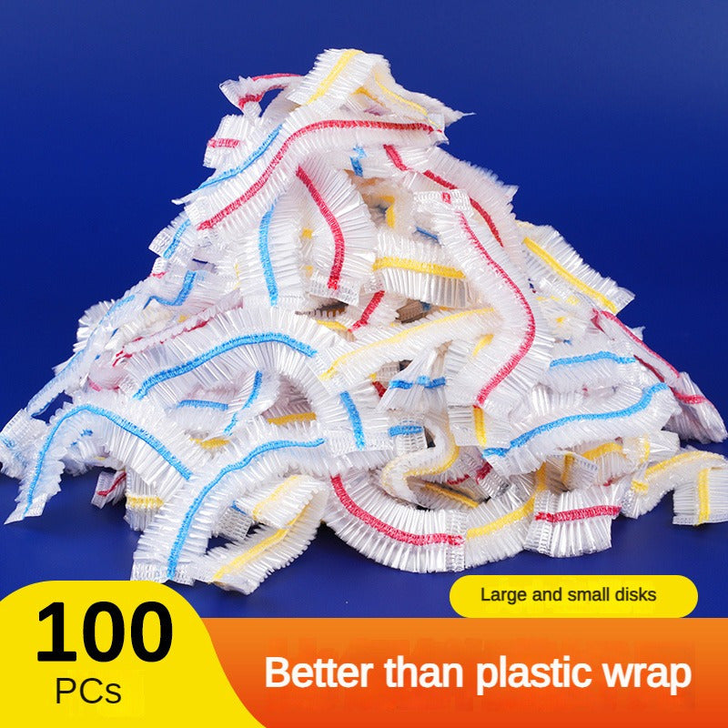 100pcs Disposable Plastic Wrap for Food Storage Transparent Wrap