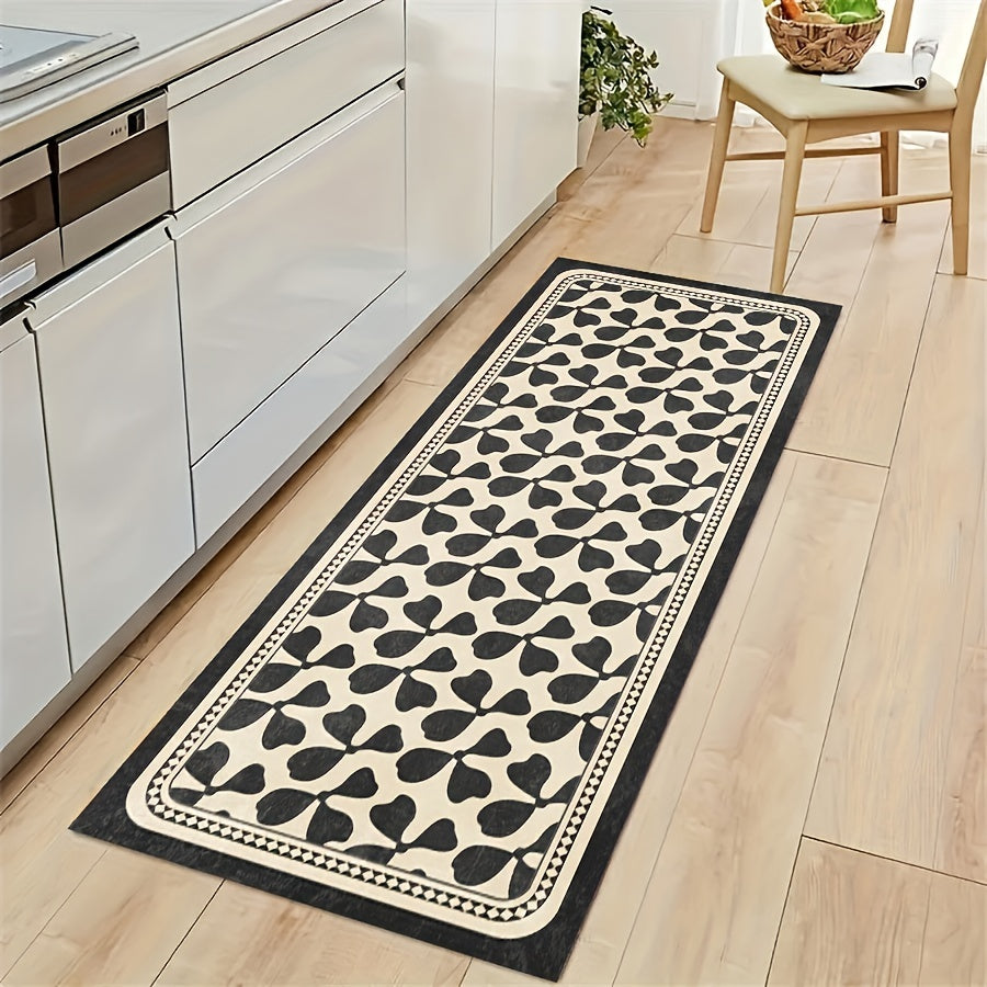 Boho Style Washable Rug Crystal Velvet Floor Mat