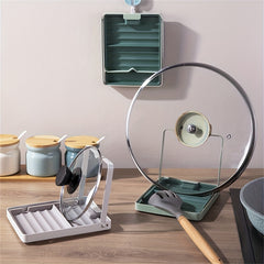 Kitchen Spoon Holders Pot Lid Holder Kitchen Accessories Fork Spatula Rack