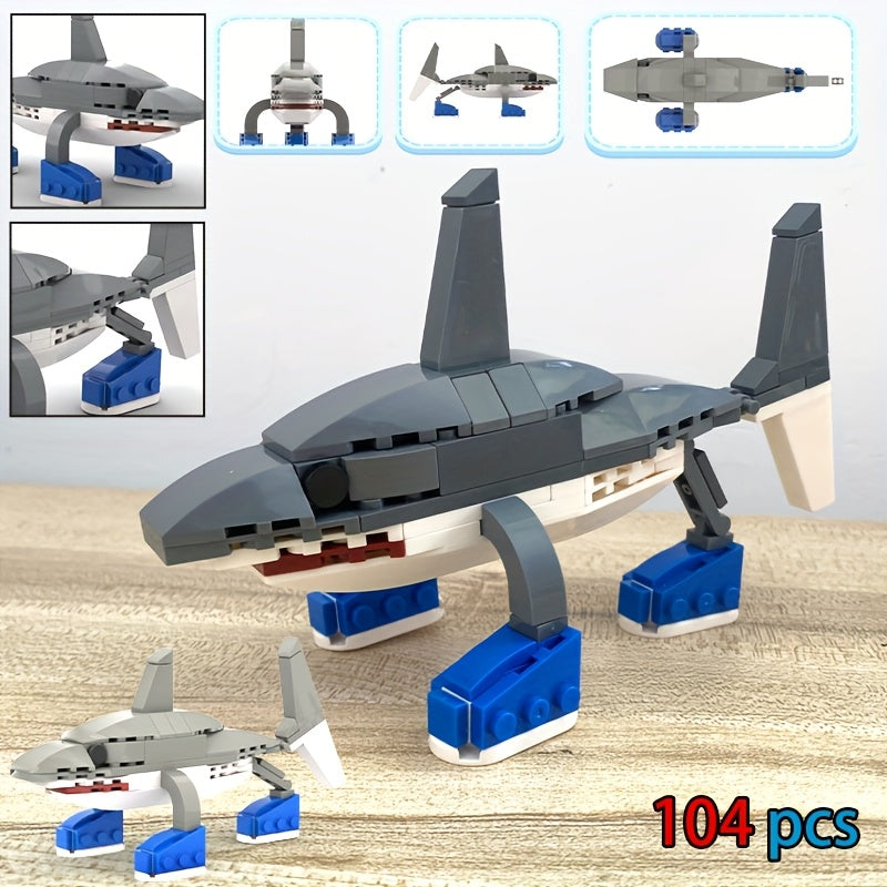 104pcs Tralalero Tralala Brainrot Italian Building Block