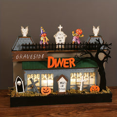 Halloween Wooden Ghost Cemetery Decoration