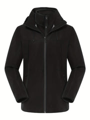 3-In-1 Waterproof Zipper Pocket Women's Outdoor Sports Jacket