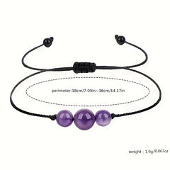 Colorful Energy Stone Yoga Crystal Stone Beaded Bracelet Chakra Amethyst Garnet