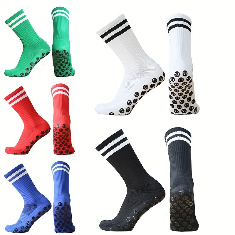 Anti-Skid Silicone Striped Mid-Calf Socks