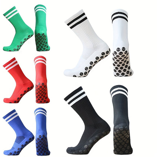 Anti-Skid Silicone Striped Mid-Calf Socks