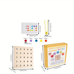 Bead Sorting Wooden Puzzle Toy for Cognitive Skill Development