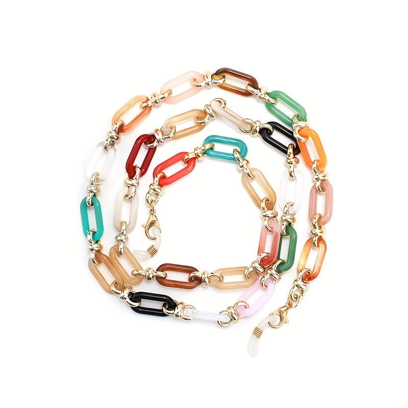 Y2K Acrylic Glasses Chain Jelly Block Anti Slip Sunglasses Lanyard