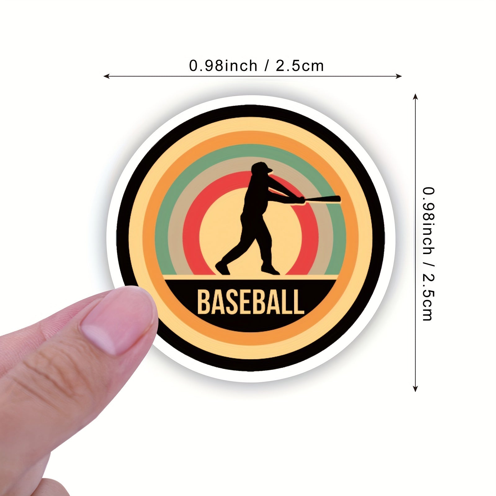 500pcs Baseball Vinyl Stickers Waterproof For Laptop Scrapbook Luggage