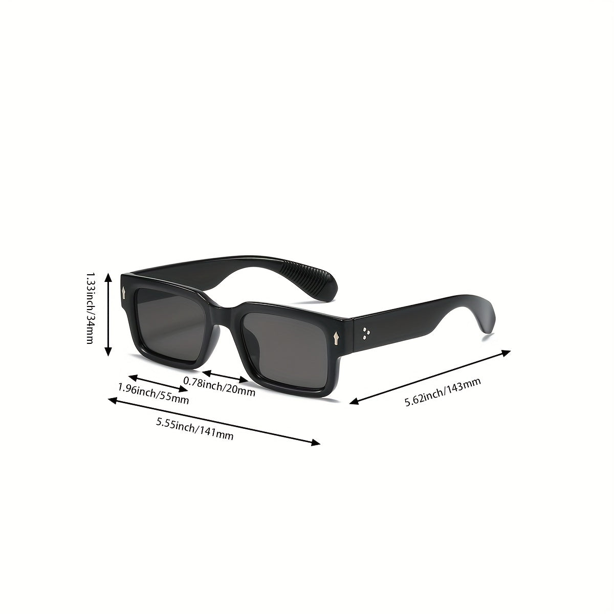 Square Frame Sunglasses UV400 Protection