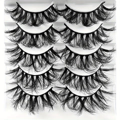 8D Fluffy Curling False Eyelashes Cross High Faux Mink Hair Eyelashes