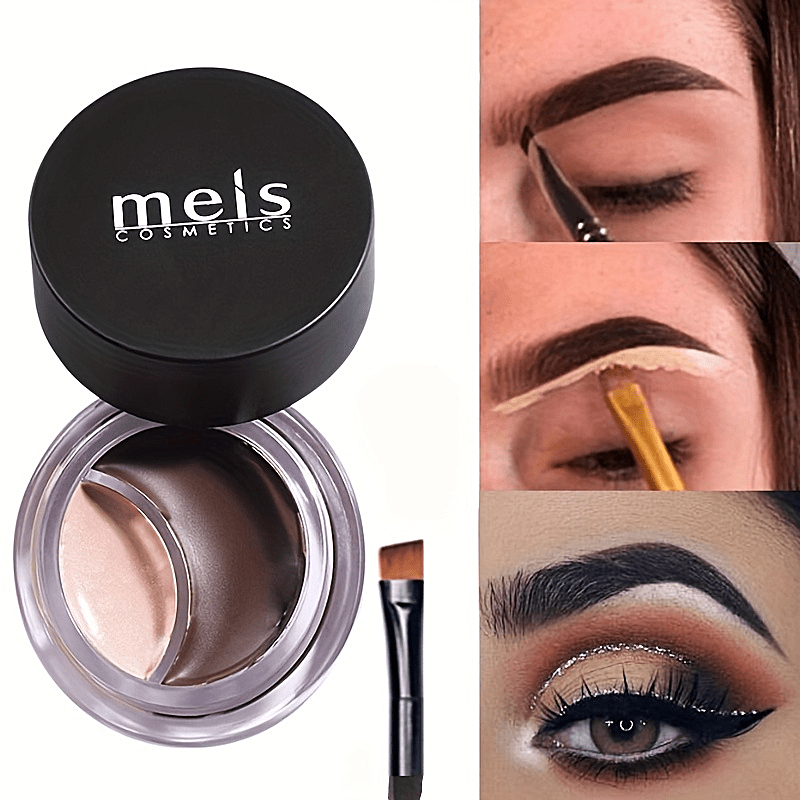 2-in-1 Eyebrow Dye Cream with Brush