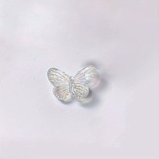 1pc Transparent Butterfly Shoe Buckle DIY Shoe Charms Decoration
