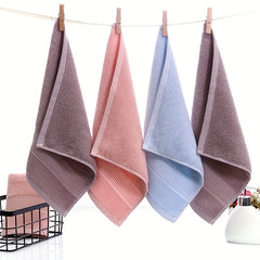4 Cotton Wash Cloths Soft and Absorbent Face Towel Lightweight 13x13inc