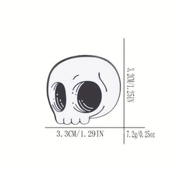 Retro Skull Head Brooch Enamel Alloy Badge Men Halloween Decoration