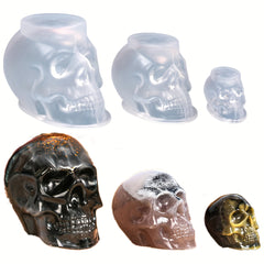 3pcs Skull Resin Mold Set for Epoxy Resin & Wax Craft
