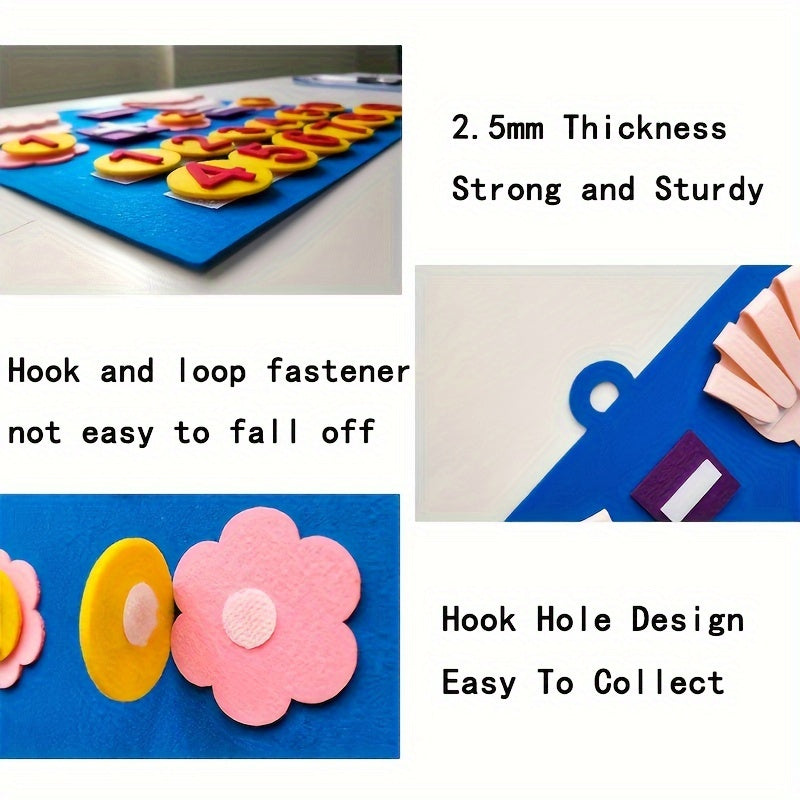 Montessori Felt Finger Numbers Math Toys Counting Educational Board