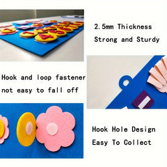 Montessori Felt Finger Numbers Math Toys Counting Educational Board