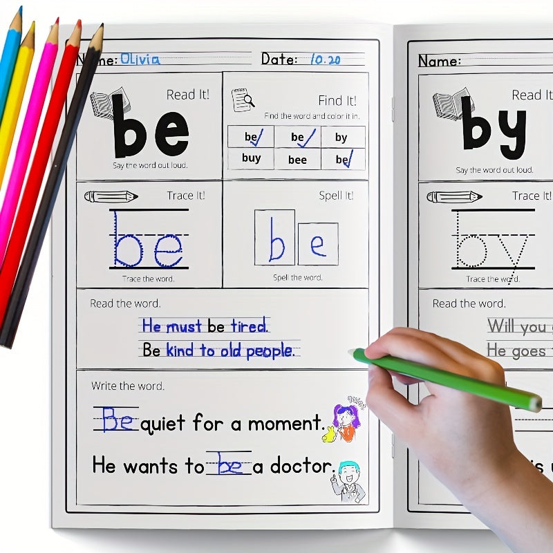 Interactive English Alphabet & Vocabulary Workbook for Kids