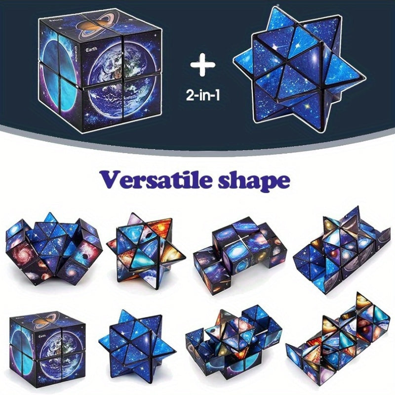 Space Infinity Cube Fidget Toy 3D Puzzle Brain Teaser Kids Age 6-8 Birthday Gift