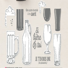 Wine Bottle Metal Cutting Dies and Stamps Set