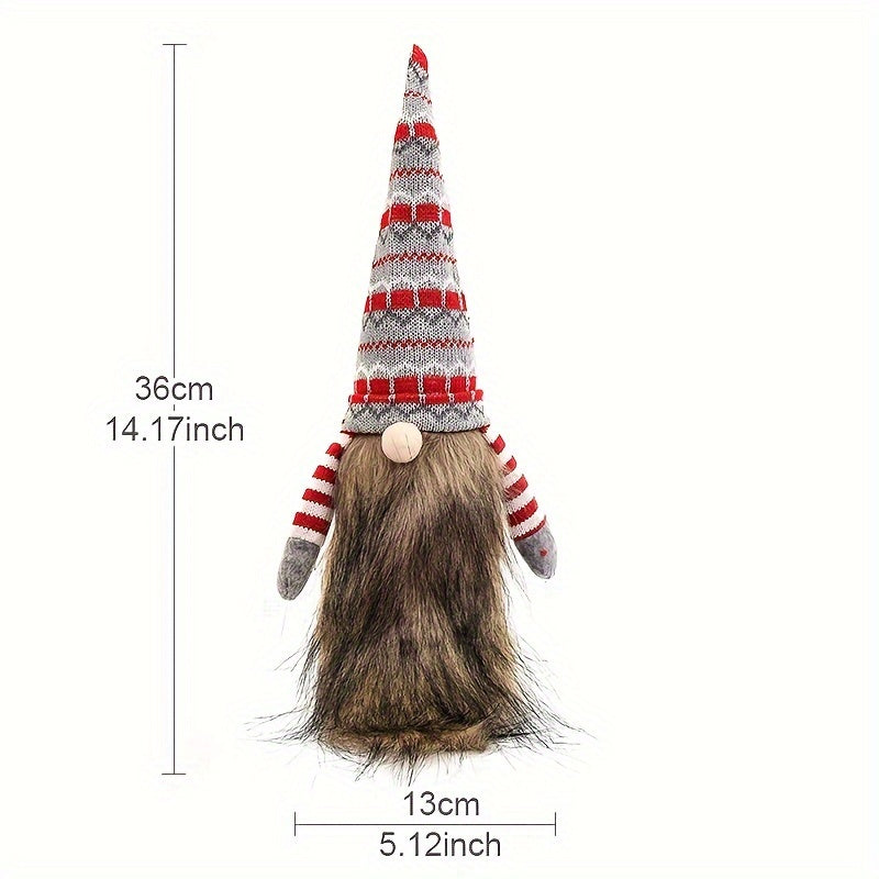 Christmas Wine Bottle Cover Gnome Faceless Doll Topper Bag