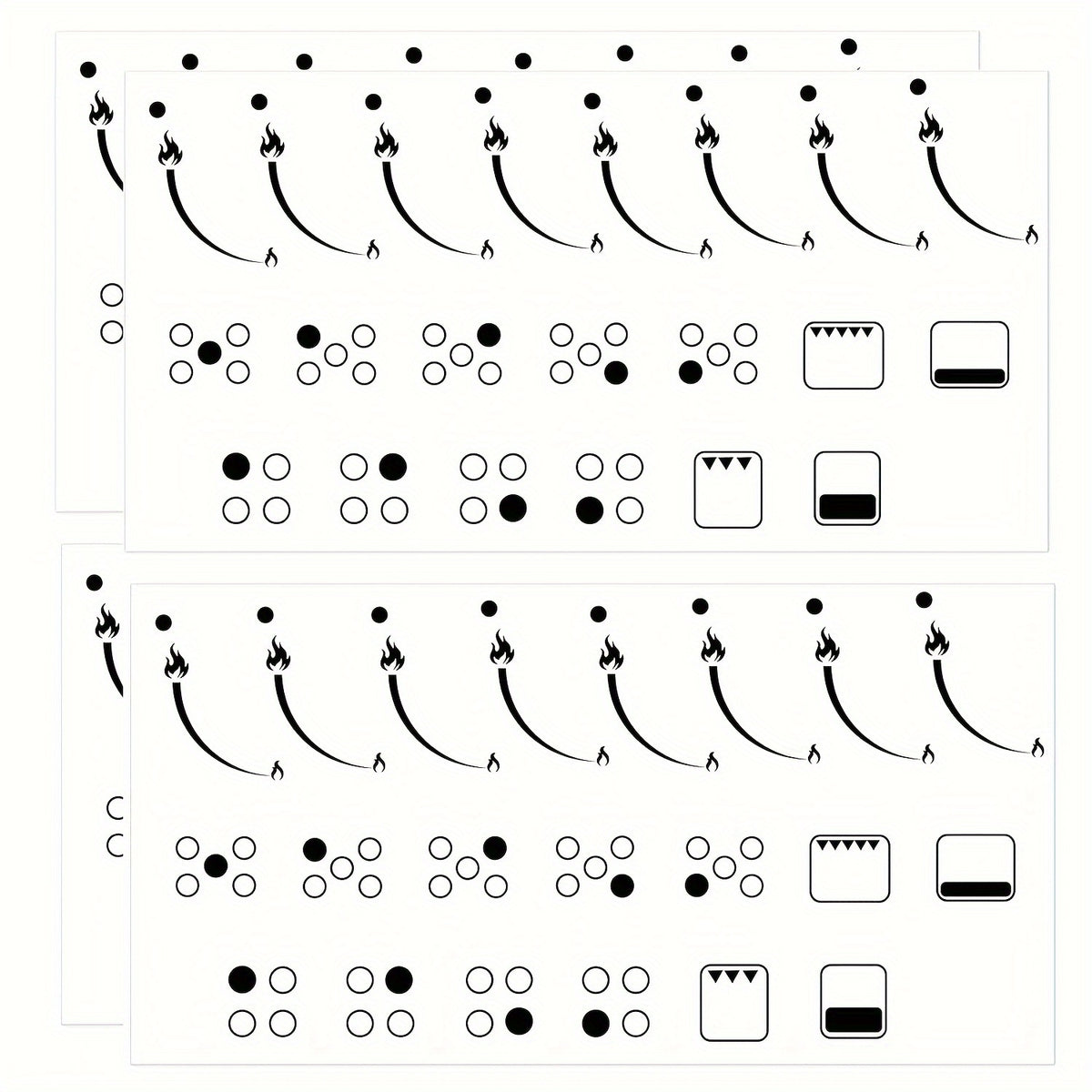 Flame Indicator Sticker Set for Stove Knob Replacement