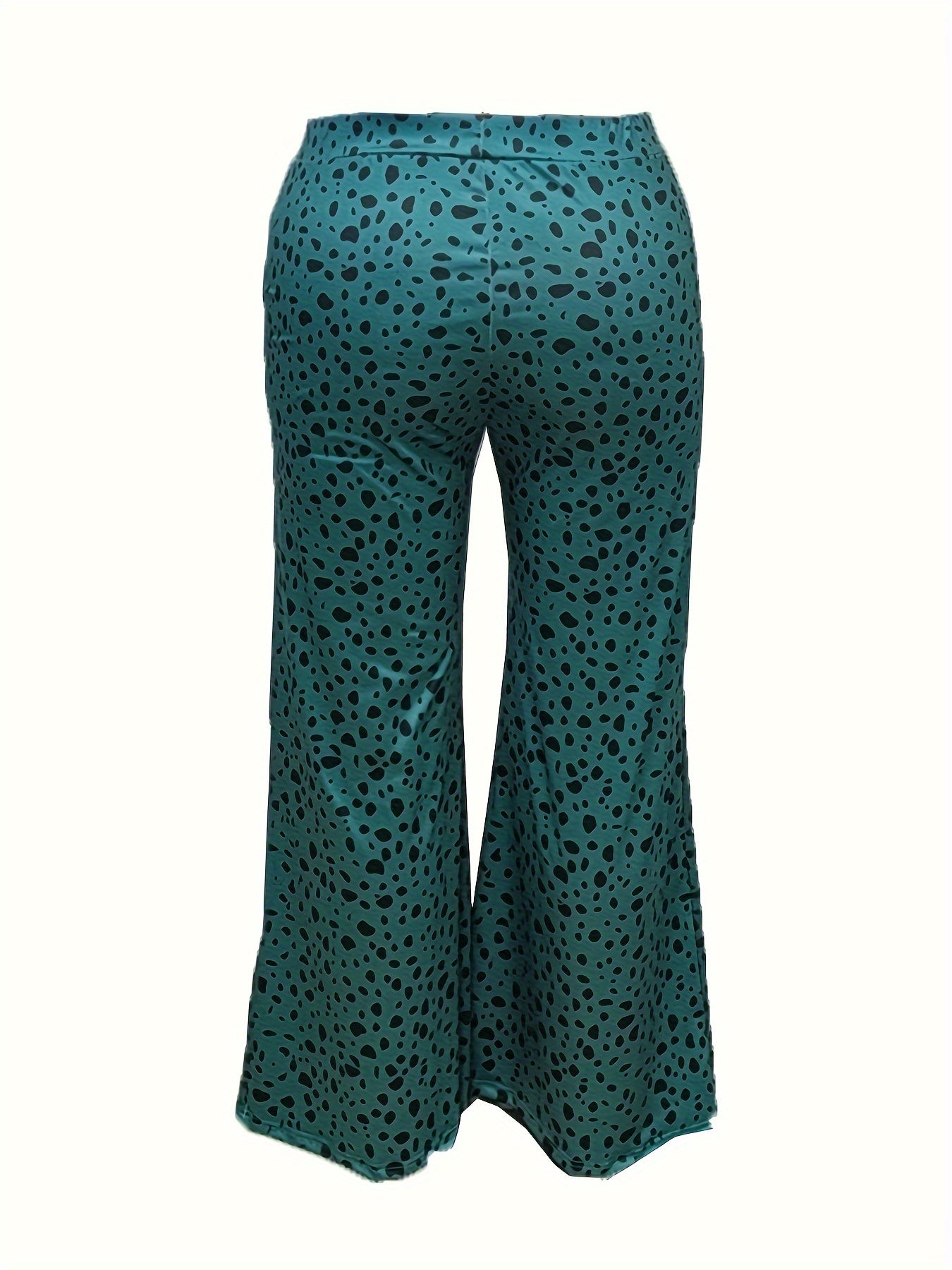 Women's Plus Dalmatian Print Wide Leg Trousers
