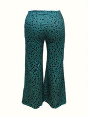 Women's Plus Dalmatian Print Wide Leg Trousers