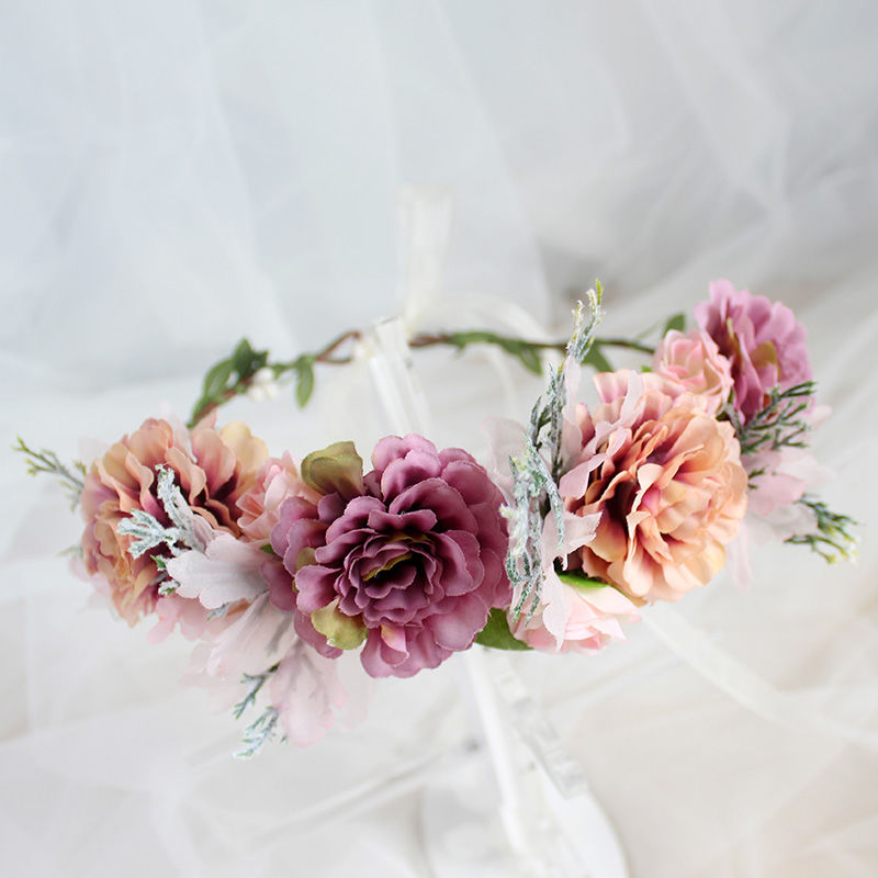 Simulation Flower Garland Bridal Headdress For Wedding